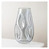 Vase Nordischer Stil kreativer unregelmäßiger Glasvase -Wasser Vase Dekoration Wohnzimmer Tisch Vase Dekoration Blumenvase (Color : Grijs, Size : Large)