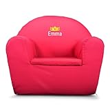 YourSurprise Kindersessel mit Namen - Kindersessel personalisiert mit Namen oder Text, hergestellt aus Baumwolle für Jungen und Mädchen im Alter von 1 bis 4 Jahre (Rosa)