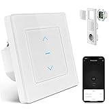 AVATTO Smart Wlan Rolladenschalter, System 55 Standard mit Glasfläche/Touch-Screen für Rolladensteuerun Jalousien Schalter Unterputz Roller Shutter Switch Kompatibel Smart Life, Alexa, Google Home