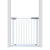 Jopassy Treppenschutzgitter Türschutzgitter 75-82 cm, Ohne Bohren, Schließt automatisch, 180° Zweiwegeöffnung, Türgitter mit 1* Y-Spindeln, Treppengitter für Kinder, Weiß