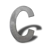 Hausnummer aus Edelstahl selbstklebend – Höhe 8 cm – Straßennummer – Design-Türnummer (C)