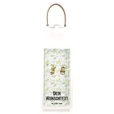 Mr. & Mrs. Panda XL Personalisierte Deko Laterne Bienen Paar - Personalisierte Geschenke, Schildkröten, Liebesgeschenk, Gartenlicht, Jahrestag, XXL
