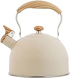 BENLP Wasserkocher, 2,5 l, Pfeifkessel, Edelstahl, Teekessel, Pfeife, Teekessel, Wasserflasche, Teekanne, Küchenutensilien für Induktionsherd Hello