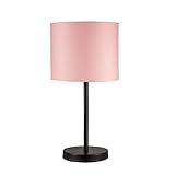 Pauleen 48077 Sweet Reverie Tischleuchte max20W E27 Tischlampe Stoffschirm Rosa/Schwarz 230V Stoff/Metall