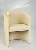 H&S Design Cocktailsessel Sessel Clubsessel Loungesessel Club Möbel Bürosessel Praxismöbel Farbe Creme/beige Neu