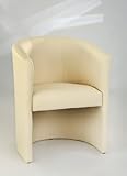 H&S Design Cocktailsessel Sessel Clubsessel Loungesessel Club Möbel Bürosessel Praxismöbel Farbe Creme/beige Neu