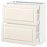 Ikea METOD/MAXIMERA Basiskabine mit 2 Fronten/3 Schubladen, 80x37 cm, Weiß/Bodbyn Off-White