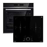 Autarkes Herdset: 60cm Einbaubackofen EB8019EDP + 59cm Induktionskochfeld IH85904FZ / Pyrolyse/Pizzafunktion/Grill/Umluft/Heißluft/Teleskopauszüge/Automatik-Timer / SET8019IH594FZ
