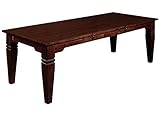 MASSIVMOEBEL24.DE | Oxford Esstisch aus Massivholz SUNO #608 | aus Akazienholz - Nougat, lackiert | 240x100x76 cm | im Kolonial-Stil | Massivholztisch Esszimmertisch