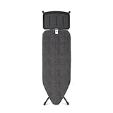 Brabantia - Bügelbrett C - für Dampferzeuger - XL-Dampfbügelbrett - Extra großer Metallständer - Höhenverstellbar - Solider Vierfußrahmen - Geräte bis zu 40 x 22 cm - Denim Black - 125 x 45cm