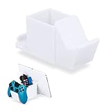 BRAINWAVZ Game-Controller, Tablet- und Stifthalter, kompatibel mit iPad, Schreibwaren, TV-Fernbedienungen, Xbox One PS5 PS4 Switch Gamepads, Tablets, Telefon, reduziert Platz und Unordnung (weiß)