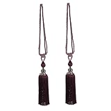 Veemoon 2 Stück Hängende Kugel-Quastenbänder Für Heimdekoration Flächenvorhänge Weiße Dekor-Seil-Vorhanghalter Fenster-Vorhang-Befestiger Vorhang-Halterungen