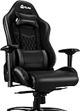 KLIM Esports Gaming Stuhl - NEU 2023 - Mit Lenden- und Nackenstütze - Verstellbar Gaming Sessel Ergonomisch PC Stuhl - 150 kg Belastbarkeit - Schwarz Gamer Chair Schwarz