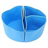 3 in 1 Slow Cooker Liner Silikon Slow Cooker Divider Auslaufsicherer Silikon Divider für Home Kitchen Party (Blau)