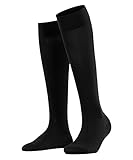 FALKE Damen Kniestrümpfe Cotton Touch W KH Baumwolle lang einfarbig 1 Paar, Schwarz (Black 3009), 39-42