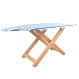 Ironing Boards Verbrühungsschutz Waschraum Bügelbrett, Holz Bügelbrett, Blau, Grün gestreifte Tuch-Abdeckung Bügelbrett Verstärkung Geeignet for Kleidung Schultern 77 * 37 * 40CM Hauptwesensmerkmale