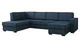 Mirjan24 Ecksofa mit 2 Bettkästen Berigo Cord, große Eckcouch mit Schlaffunktion, Sofagarnitur, Wohnlandschaft U-Form Sofa Couch mit Bettfunktion (Poso 05, Seite: Links)