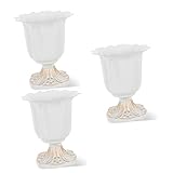 Warmhm 3 Stück Blumentopf Durchsichtige Kunststoffbehälter Wandvasen Für Blumen Erdbeer-Pflanzgefäß Metall-Urnen-Pflanzgefäß Blumenvase Bonsai-Pflanztopf Europäischer