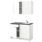 Ikea KNOXHULT Küche, 120x61x220 cm, Hochglanz Weiß