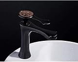 Küchenarmaturen, Küchenarmatur, Vintage-Badezimmer-Küchenarmatur, Wasserhahn Aus Kupfer, Wasserhahnmaterial, Einhand-Waschtischarmatur, Waschbeckenmischer, Schwarz, Brücke, Deckmontage