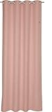 ESPRIT Ösen Vorhang rosa Blickdicht • Gardinen Vorhang 2er Set • Ösenschal 140 x 250 cm Harp • 100% Polyester
