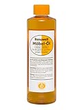 1 Flasche mit 500 ml Renuwell Möbel-Öl für alle geölten und offenporigen Holzarten/Farbe: natura-farblos