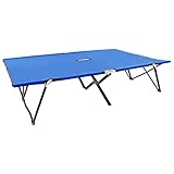 CIADAZ Klappbare Sonnenliege für 2 Personen, Balkonliege, Gartenliege, Sonnenbett Outdoor, Gartenliegestühle, Freizeitliege, Strandliege, Gartenmöbel, Himmelsliege,Blau Stahl