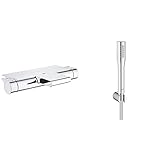 GROHE Grohtherm 2000 | Thermostat-Wannenbatterie, mit Absperrung und Mengenregulierung & Euphoria Cosmopolitan | Brause- und Duschsysteme - Handbrause | mit WANDHALTER, 1 Strahlart | 27369000