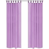 LEDSIX Home & Garden Set Voile-Vorhänge, 2-teilig, 140 x 245 cm, Flieder