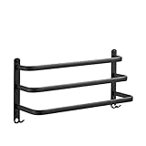 Handtuchhalter Handtuchhalter, Handtuchhalter, Wandmontage, Handtuchhalter, Platz, schwarz, Handtuchhalter Badezimmerzubehör (Color : 3 Layers 40cm)