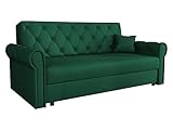 Mirjan24 Sofa Viva Roma IV mit Schlaffunktion, 4 Sitzer Polstersofa mit Bettkasten inkl. Kissen, Schlafsofa, Bettsofa, Sofagarnitur, Farbauswahl, Wohnlandschaft (Kronos 19)