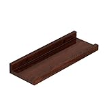 Wandregal Regalbrett Schweberegale Wandmontierte Holzregale Mit Barriere-design Für Schlafzimmer, Badezimmer, Wohnzimmer, Küche, Aufbewahrung Und Dekoration, Zusammens(Size:60*15cm,Color:Dunkles Holz)