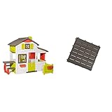 Smoby 7600810203 - Neo Friends Haus - Spielhaus für Kinder für drinnen und draußen, erweiterbar durch Zubehör, Gartenhaus für Jungen und Mädchen ab 3 Jahren & 810907 Bodenplatten-Set mit Klicksystem