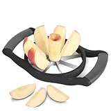 Newness Apfelschneider Apfelentkerner Apfelausstecher mit 8 Klingen [Große Größe, Upgraded] 3-In-1 Edelstahl Obstschneider & Apfelschäler für Home & Küche Apfelteiler mit Griff Geeignet für Big Apple