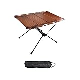 Fenteer Klappbarer Campingtisch, Outdoor-Tisch mit Loch zum Aufhängen, Möbel-Strandtisch, ultraleichter Schreibtisch zum Grillen, Rucksackreisen, Angeln, Orange Rot