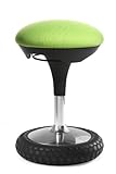 Topstar SI69G05 Sitness 20, ergonomischer Sitzhocker, Arbeitshocker, BürohockermitSchwingeffekt,Sitzhöhenverstellung,Bezugapfelgrün, 43 - 56 cm