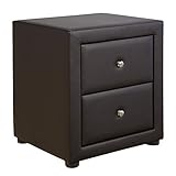 Homestyle4u 1834, Nachtschrank Nachttisch Schlafzimmer braun Nachtkommode Beistelltisch