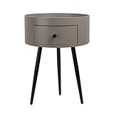 BinOxy Nachttisch Runder Nachttisch, kleine Holztische, Beistelltisch, Akzent-Couchtisch mit 1 Schublade, Beistelltisch for Wohnzimmer, Schlafzimmer, Büro, Kleiner Raum Nachtschrank (Color : B)