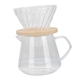 TOPBATHY 1 Set Pour-Over-Kaffeemaschine Glas Kaffeetassen Teesieb Glas-Kaffeekanne Manueller Kaffeebrüher Haushalts-Kaffeetropfer Kaffeefilter