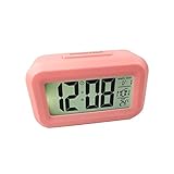 HEXEH Wecker Moderne Home Schreibtisch Digitaluhr Snooze Alarm for Schlafzimmer Nacht Kinder Kinder Erwachsene Dekoration, Rosa Kleine Uhren