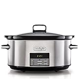 Crock-Pot Digital-Schongarer Slow Cooker | einstellbare Garzeit | 7,5 Liter (10+ Personen) | rostfreier Stahl [CSC063X]