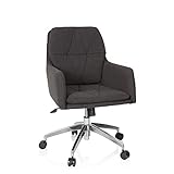 hjh OFFICE 670946 Home-Office Sessel Shake 350 Stoff Grau moderner Drehsessel mit Rollen, höhenverstellbar