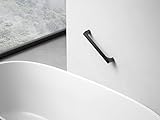 KEUCO Haltegriff, schwarz-matt, 32,2 cm lang, Belastberkeit 115 kg, für Badewanne und Dusche, Wandmontage, auch als Wannengriff, Edition 11