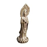 Veemoon Vintage-Buddha-Licht Avalokitesvara-Dekoration Für Salas De Casa Wohnaccessoires Dekor Feng-Shui-Ornament Feng-Shui-Statue Mitgefühl Figur Buddha-Dekor Büro-Dekor