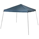 Pavillon 3x3 m in blau Polyester Plane 210g/m² Faltpavillon Gartenzelt Sonnenschutz Stahlbeine Teleskopbeine Höhe verstellbar Festivalzelt wasserdicht