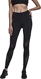 Urban Classics Damen Ladies Triangel Tech Mesh Leggings, Schwarz (Blk/Blk), S