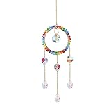 Windräder Garten Rost Kristall-Sonnenfänger zum Aufhängen, Windspiel-Stil, Garten-Sonnenfänger, Regenbogen, handgefertigt, vergoldeter Sonnenfänger Strom Aus Windkraft Für Privat