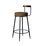 Barhocker, Barhocker, Drehhocker, einfacher Barstuhl, mit Stoff gepolsterte Sitzlehne, Barstuhl für Zuhause, Café, Bartheke, Höhe 65 cm, 4 Farben erhältlich, Haltbarkeit (Farbe: A), alle F