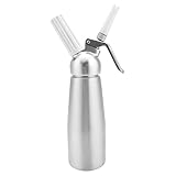 Professioneller Schlagsahnespender, Sahnebereiter-Set aus Aluminium, Inklusive 1 Spender, 3 Düsen, Bürste Und Abdeckrohr(1000ML)
