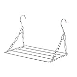 Rack Wand-Kleiderständer, Balkon, zusammenklappbarer Schuh-Wäscheständer, Wäscheständer, Wäscheständer aus Edelstahl für Zuhause (Farbe: Silber, Größe: 30 cm) (Silber 30 cm) (Silber 40 cm) (Silber 40